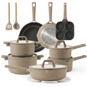 Carote A10248 19 Pcs Nonstick Cookware Sets, Taupe