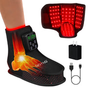 DGYAO Red Light Foot Wrap Massage Device, Cordless 6000mAh Battery, Dual 660nm Red and 850nm Near-Infrared Light Therapy, Adjustable Strap, Full Coverage for Feet, Ankles, Toes