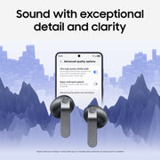 Samsung Galaxy Buds4 Bluetooth Earbuds with Adaptive Active Noise Cancellation, 18h Battery Life, Aluminum Build, Black, SM-R540NZKWXAR