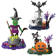 Jarsant Halloween Building Blocks Set, Pumpkin Ghosts Witch Cat