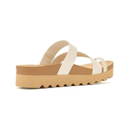 Reef Vista Hi Layla Women's Sandals, Asymmetrical Strappy Synthetic Upper, Vintage, Size 10, CJ8961