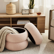 Mainstays MS2027704710-63 Boucle Cloud Storage Ottoman, Blush