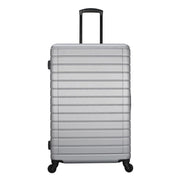 Protege PG54100147016SL Vacationer 28-inch Checked Expandable Hardside Luggage With 360-Spinner Wheels and Divider Pockets, Silver