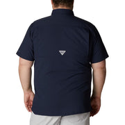 Columbia Men's Slack Tide Camp Shirt, Omni-Shade Sun Protection, Collegiate Navy, Big and Tall, 3X, 157705
