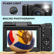 Marvue DC062-NBUS04 4K Vlogging Camera 48MP 16X Digital Zoom with Macro Function & Liftable Flash