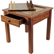 Hey! Play! W350033 Wood 3 in 1 Chess Set Backgammon Table