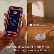 Owlet Dream Duo Gen 3 Baby Monitor, All-in-One Smart Monitoring with FDA-Cleared Sock, 2K HD Camera, Night Vision, Two-Way Audio, Dusty Rose, PS03NWDUSN
