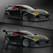 Mattel Brick Shop Hot Wheels 94 Toyota Supra MKIV Building Toy Kit, 824 Pieces, Collectible Model with Metal Parts and Custom Decals