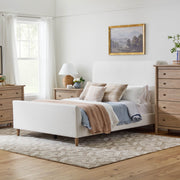 My Texas House MTH12UBQQCR Flynn Boucle Platform Bed, Queen, Cream