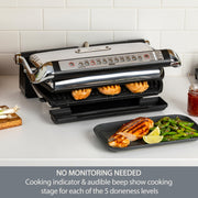 All-Clad Electric Indoor Grill with AutoSense Technology, 5L XL Capacity, Stainless Steel, Silver, PG715851