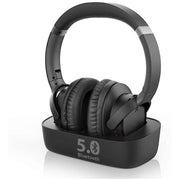 Avantree BTHT-5150-BLK Ensemble Bluetooth 5.0 Wireless Headphones w/ Bluetooth Transmitter & Charging Dock 2 in 1