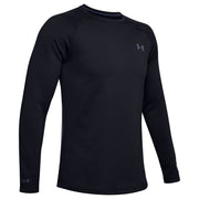 Under Armour ColdGear Base 4.0 Long-Sleeve Crew Top for Men - Black/Pitch Gray - S