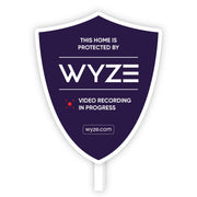 Wyze Security Yard Sign, Durable Aluminum, Weatherproof, Fade-Resistant, Navy Blue and White