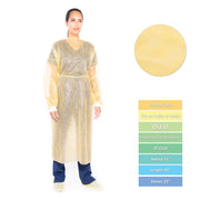 Nobles Health Care Disposable Isolation Gown Size Universal Qty 50 per Case Yellow