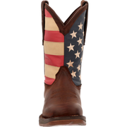 Durango DB5554 Rebel Patriotic Flag Western Boots for Men - Brown - 10W