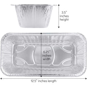 Plasticpro Disposable Aluminum Foil Loaf Pans, 10 Pack, 5 lb Capacity, Silver, Rectangular, Oven and Freezer Safe