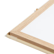 U Brands Magnetic Desktop Dry Erase Easel Whiteboard, 12 x 12 in, Wood Style Frame, Gold-Finished Stand, Marker Included, 6843WPDQ08