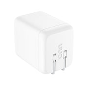 Onn 36009688 62W Multi-Port USB-C Power Delivery and USB-A Wall Charger, Foldable Plug, White