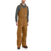 Carhartt Firm Duck Extreme-Warmth Loose-Fit Insulated Bib Overalls for Men - Carhartt Brown - XL - Regular