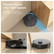 Dreame C30 Plus Robot Vacuum and Mop Cleaner, 19000Pa Suction, Dual Anti-Tangle Brush, Smart Carpet Detection with Suction Boost, Self-Emptying 4L Dustbin, LDS LiDAR Navigation, Black
