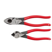 MILWAUKEE MT500-2 9 in. Lineman & 8 in. Diagonal Dipped Grip Plier Set (2-Piece)