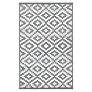 Green Decore 270 X 360cm Reversible Outdoor Rug - Grey/White, Grey