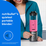 Nutribullet Flex Portable Blender, 7.4V Motor, Stainless Steel Blades, Gunmetal, 20oz, NBPB10200
