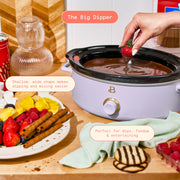 Beautiful 29251 2.5 Qt Dip and Serve Manual Slow Cooker, Lavender, 3 Heat Settings, Dishwasher Safe