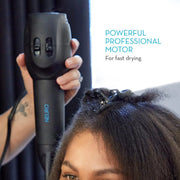 Paul Mitchell Neuro Grip Ergonomic Hair Dryer, 1875W, Handle-Free Design, Multiple Heat and Speed Settings, Cool Shot Button, Compact Black NDGNAS
