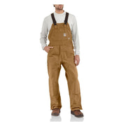 Carhartt Men's Flame Resistant Duck Insulated Bib Overall, Brown, 40W x 28L, 101626