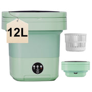 Pentantan 105210 12L Portable Washing Machine, Mini Foldable Washer for Apartment, RV, Travel, Green