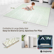 Joypony Baby Play Mat, Large Foldable Waterproof XPE Foam, Multicolor, 71 in x 79 in x 0.4 in