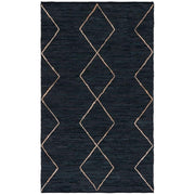 Safavieh Vintage Leather Elijah Geometric Area Rug, Black and Natural, 5 ft x 8 ft, VTL801Z-5