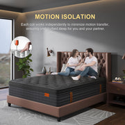 Viscountess Hybrid Queen Mattress, 10 Inch Gel Memory Foam, Individually Pocketed Springs, Medium-Firm, Breathable Cover