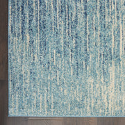 Nourison Passion Navy Light Blue Area Rug, Polypropylene, Loomed, Rectangle, 1 ft 10 in x 2 ft 10 in, PSN09