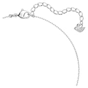 Swarovski Stilla Attract Trilogy Pendant Necklace with White Round Crystals, Rhodium Plated Chain, Adjustable 14.9-16.9 in, 5414970