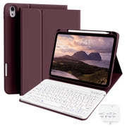 Aoub iPad Case with Detachable Wireless Keyboard, Silicone Cover with Pencil Holder, Red, Compatible with iPad 11th Generation 11 Inch and 10th Generation 10.9 Inch, A16 Keyboard Case Red