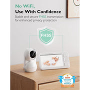 Momcozy Video Baby Monitor, 5.5-Inch 1080P Full HD Screen, Infrared Night Vision, 5800mAh Battery, 120-Hour ECO Mode, FHSS Wireless, 1640ft Range, VOX Sound Activation, 2-Way Audio, BM03