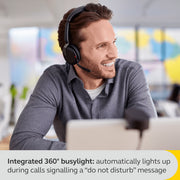 Jabra Evolve2 65 Flex Wireless Stereo Headset with Active Noise Cancellation, ClearVoice Microphones, USB-C, Bluetooth, On-Ear, Teams Certified, Black, 26699-999-899-01