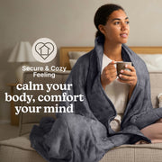 Homedics HCB-W50A-2 Premium Cozy Calming 15 lb Weighted Blanket 48 x 72 Inches
