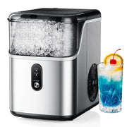 SIMZLIFE IM-15S Nugget Ice Maker Countertop - Portable w/ Self-Cleaning Function, 35lbs - Silver