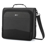 MoKo Zipper Binder, 2-Inch Round Ring, 500-Sheet Capacity, Multi-Pocket Organizer with 6-Tab Expanding File, Adjustable Shoulder Strap and Handle, Black