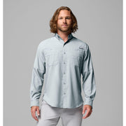 Columbia Mens PFG Tamiami II Long Sleeve Fishing Shirt, Omni-Shade UPF 40, Crushed Blue, Extra Large Tall, 1286064461XLT