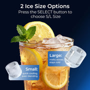 Simzlife Countertop Ice Maker, Fast 8 Bullet-Shaped Cubes in 6 Minutes, 26 lb Daily Capacity, Self-Cleaning, Two Ice Sizes, Black