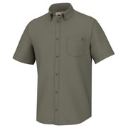 Huk Kona Solid Short-Sleeve Button-Down Shirt for Men - Moss - S