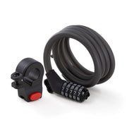 Segway-Ninebot 5-Digit Combination Cable Lock, Black, Large, 4ft Vinyl Coated Steel Cable, 20.40.0007.00