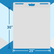 Impresa Sticky Easel Pads, Premium Bright White Paper, Strong Adhesive Backing, 25 x 30 in, Pack of 5, 150 Sheets