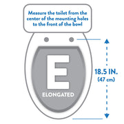 Ginsey Elongated Soft Padded Vinyl Toilet Seat, Cushioned Comfort, White, 80006