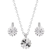 Believe by Brilliance SF00108RRW.WM Fine Silver Plated Clear Crystal Pd/Ear Set, 18