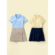 Wonder Nation Girls School Uniform Stretch Ponte Knit Scooter Skirt, Navy, Classic Fit, Pull-On Style, Sizes 4-16 & Plus, WG33100077599